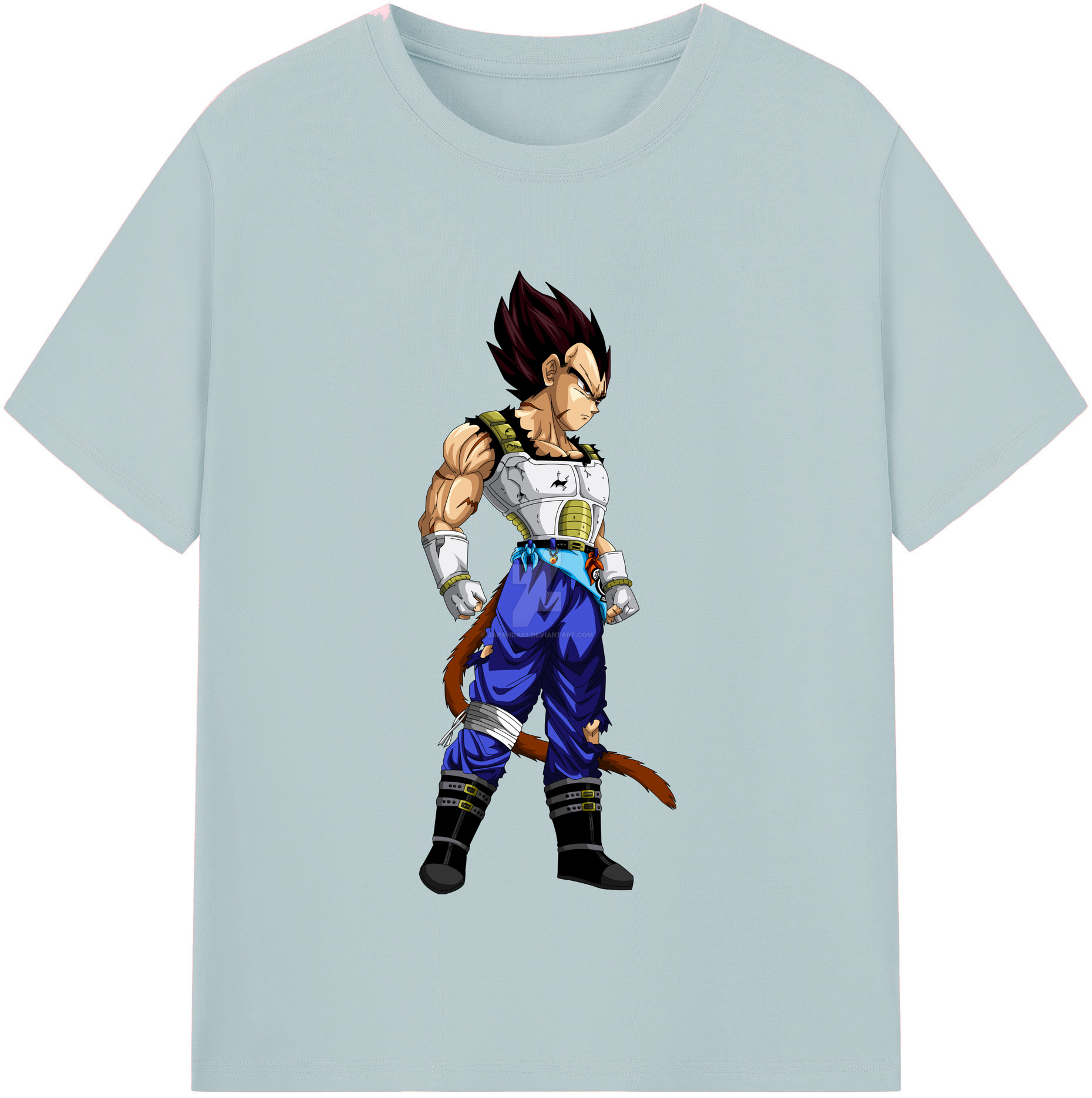 （画像用） ドラゴンボール ベジータ四世（Bejīta Yonsei）DRAGON BALL Vegeta IV 綿100％半袖Tシャツ（フロントプリント）